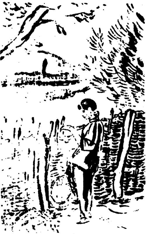 1941年6月，端木蕻良在香港时为萧红小说《小城三月》绘的插图。